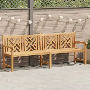 vidaXL Banc de jardin Marron 228 x 60 x 90 cm Bois de teck solide pas cher