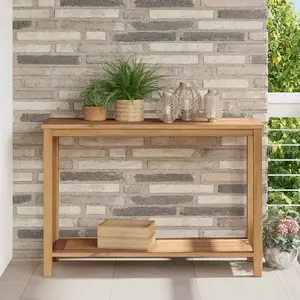 vidaXL Table console Marron 110 x 40 x 45 cm Bois de teck massif pas cher