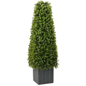 Comparateur de prix : VIDAXL Plante artificielle Eucalyptus avec pot 27x27x90 cm Vert