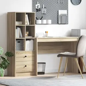 vidaXL Bureau avec rangement chêne Sonoma bois d'ingénierie pas cher