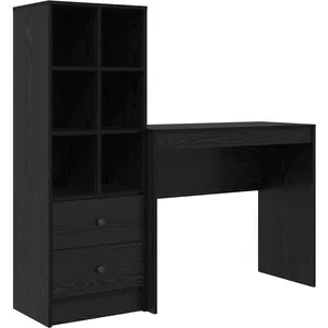 vidaXL Bureau  avec rangement chêne noir en bois d'ingénierie pas cher