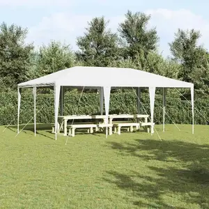 vidaXL Tente de fête blanche 6x4 m PE pas cher