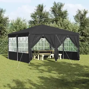Comparateur de prix : vidaXL Tente de fête  avec 8 parois latérales Anthracite 4x4 m PE
