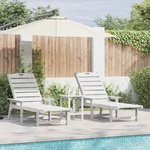 Comparateur de prix : Vidaxl - Mobilier De Jardin Lounge 3 Pcs Blanc 38 X 38 X 46 Cm