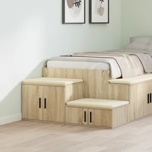 vidaXL Armoire de rangement 2 pcs Chêne Sonoma 108 x 41 x 40 cm pas cher