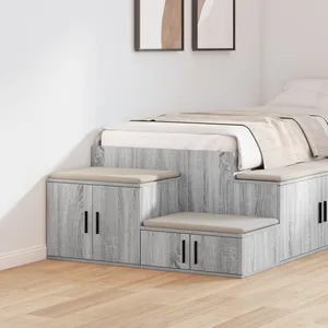 vidaXL Armoire de rangement 2 pcs Gris Sonoma 108 x 41 x 40 cm pas cher