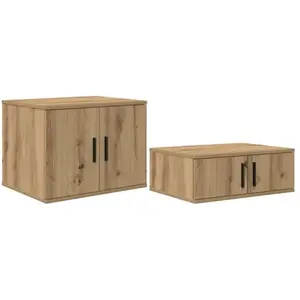 vidaXL Armoire de rangement 2 pcs Chêne artisanal 108 x 41 x 40 cm pas cher