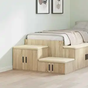 vidaXL Armoire de rangement 2 pcs Chêne Sonoma 118 x 41 x 40 cm pas cher