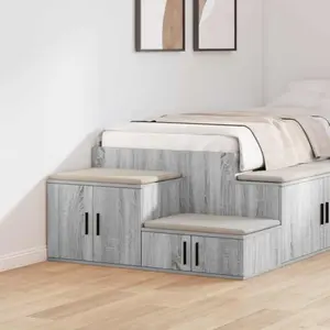 vidaXL Armoire de rangement 2 pcs Gris Sonoma 103 x 41 x 40 cm pas cher