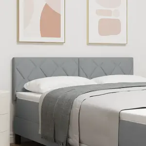vidaXL Tête de lit Gris clair 160 cm tissu pas cher