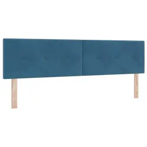 Vidaxl tête de lit capitonnée bleue foncée 180 cm en velours pas cher