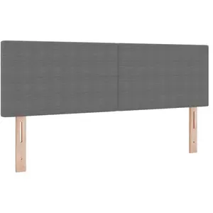 vidaXL Tête de lit Gris clair 144 cm Tissu en velours côtelé pas cher