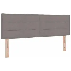 Vidaxl tête de lit design lignes taupe 160 cm en tissu pas cher