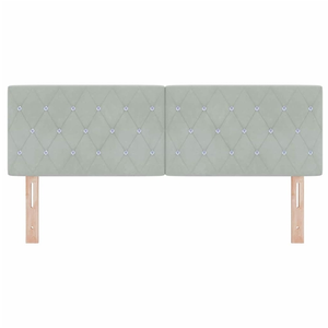 Tête De Lit En Velours Argyle Manuel Gris Clair 160 Cm Velours Vidaxl pas cher