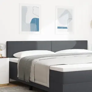 Tête De Lit Avec Tête De Lit Gris Foncé 200 Cm Tissu Côtelé Vidaxl pas cher