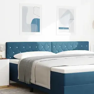 Tête De Lit En Velours Bleu Foncé 200 Cm Velours Vidaxl pas cher