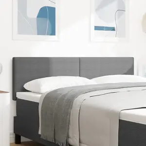 Vidaxl tête de lit  design simple gris clair 160 cm en tissu velours