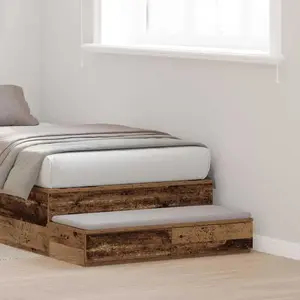 vidaXL Tiroirs de lit avec tiroir Bois ancien 75 x 36,5 x 16,5 cm pas cher