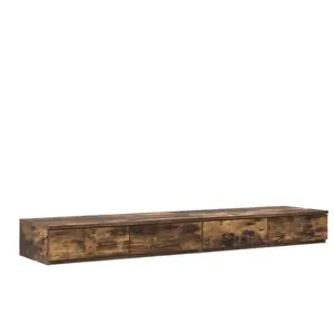 vidaXL Tables De Chevet Vidaxl Chêne Fumé Bois En Chêne Massif pas cher