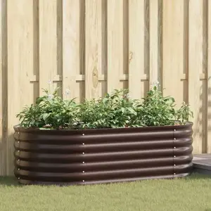 Comparateur de prix : vidaXL Jardinère Élevée Marron 160x80x44 cm Acier Galvanisé
