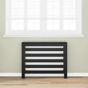 Comparateur de prix : vidaXL Cache-Radiateur Chêne noir 104 x 20 x 82 cm Bois d'ingénierie