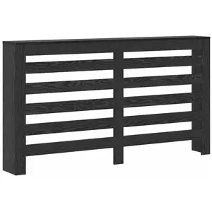 Comparateur de prix : vidaXL Cache-Radiateur Chêne noir 149 x 20 x 82 cm Bois d'ingénierie