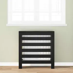 Comparateur de prix : vidaXL Cache-Radiateur Chêne noir 78 x 20 x 82 cm Bois d'ingénierie