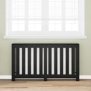 Comparateur de prix : vidaXL Cache-Radiateur Chêne noir 149 x 20 x 82 cm Bois d'ingénierie