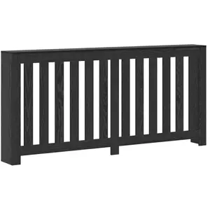 Comparateur de prix : vidaXL Cache-Radiateur Chêne noir 175 x 20 x 82 cm Bois d'ingénierie
