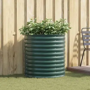 vidaXL Jardin Lit de Jardin Vert 80x80x81 cm Acier Galvanisé pas cher