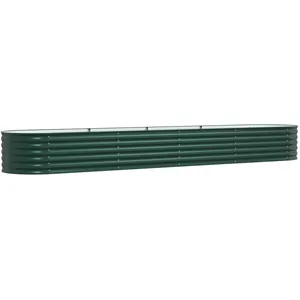 Comparateur de prix : vidaXL Bac de jardin surélevé  Vert 400x80x44 cm en acier galvanisé