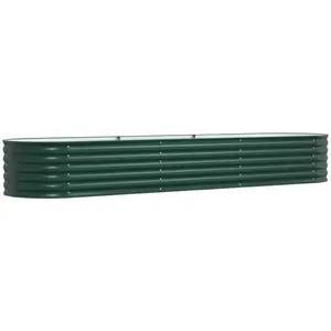 vidaXL Bac surélevé vidaXL Jardin Vert 320x80x44 cm Acier galva