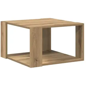 vidaXL Table basse Chêne Artisan 51.5 x 51.5 x 30 cm Bois composite pas cher