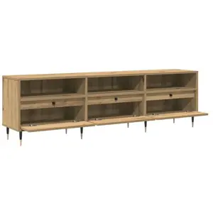 Comparateur de prix : vidaXL Meuble TV Chêne artisanal 150 x 30 x 45 cm Bois d'ingénierie