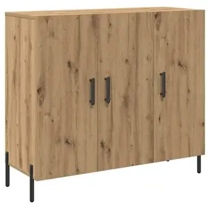 vidaXL Buffet Vidaxl Artisan Chêne 90x34x80 Cm En Bois D'ingénierie pas cher