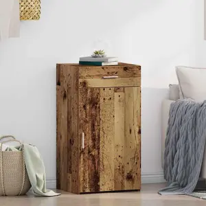 vidaXL Buffet Vidaxl En Bois Ancien 30x42,5x93 Cm En Bois Aggloméré pas cher