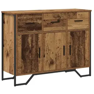 Buffet Bois Ancien 97 X 32.5 X 74.5 Cm Bois D'Ingénierie Vidaxl pas cher