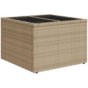 vidaXL Ensemble de canapé de jardin avec coussin 6 pcs Beige polyrotin pas cher