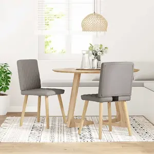 Vidaxl chaises à manger lot de 2 taupe tissu pas cher