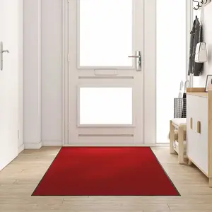 Paillasson vidaXL Rouge/Noir - Polypropylène pas cher