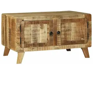 vidaXL Table Basse  80x54x45 cm en Bois Massif de Manguier pas cher