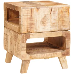 Comparateur de prix : vidaXL Tables d'appoint Marron 40 x 40 x 49 cm bois de manguier massif