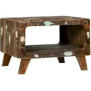 vidaXL Vidaxl Table Basse 50x50x35 Cm En Bois De Récupération pas cher