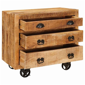 vidaXL Meuble d'appoint Marron 70 x 38 x 63 cm bois de manguier massif pas cher