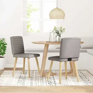 Comparateur de prix : Vidaxl chaises à manger lot de 2 taupe tissu
