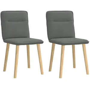 Comparateur de prix : Vidaxl chaises à manger lot de 2 gris foncé tissu