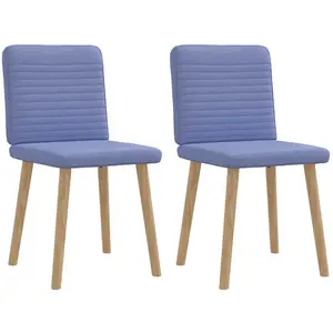 Comparateur de prix : Chaises à manger lot de 2 bleu jean tissu Vidaxl