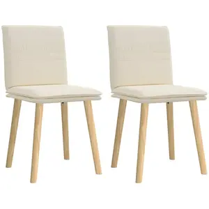 vidaXL Chaises de salle à manger 2 pcs. Lin pas cher