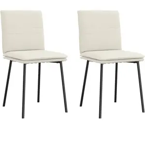 VidaXL Lot de 2 chaise en plastique non pliable interieur H. 83 cm beige pas cher