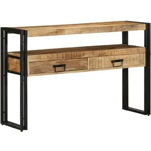 Comparateur de prix : Vidaxl Table Console Marron 120 X 33 X 75 Cm Bois De Manguier Massif